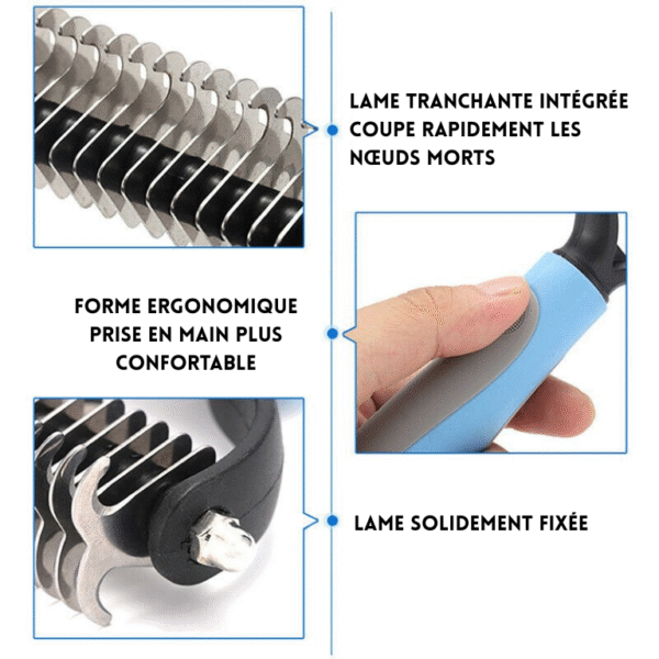 Brosse de Toilettage Double-Face