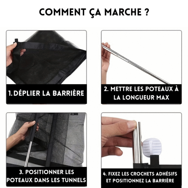 Barrière de sécrté pliable pour anima