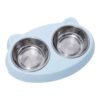 Gamelle double en inox pour chien et chat