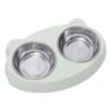 Gamelle double en inox pour chien et chat